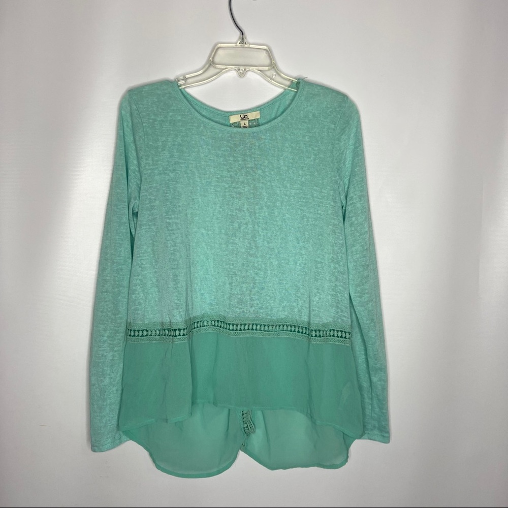 Ya Los Angeles Embroidered Trim Top